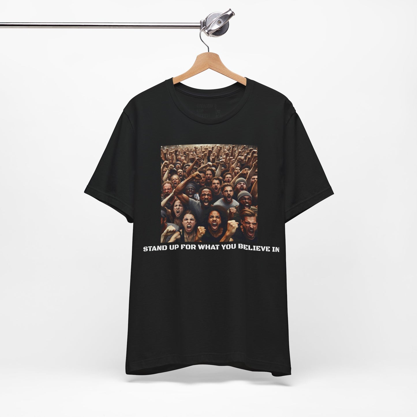 A Crowd Standing Up For What They Believe In Short Sleeve Tee