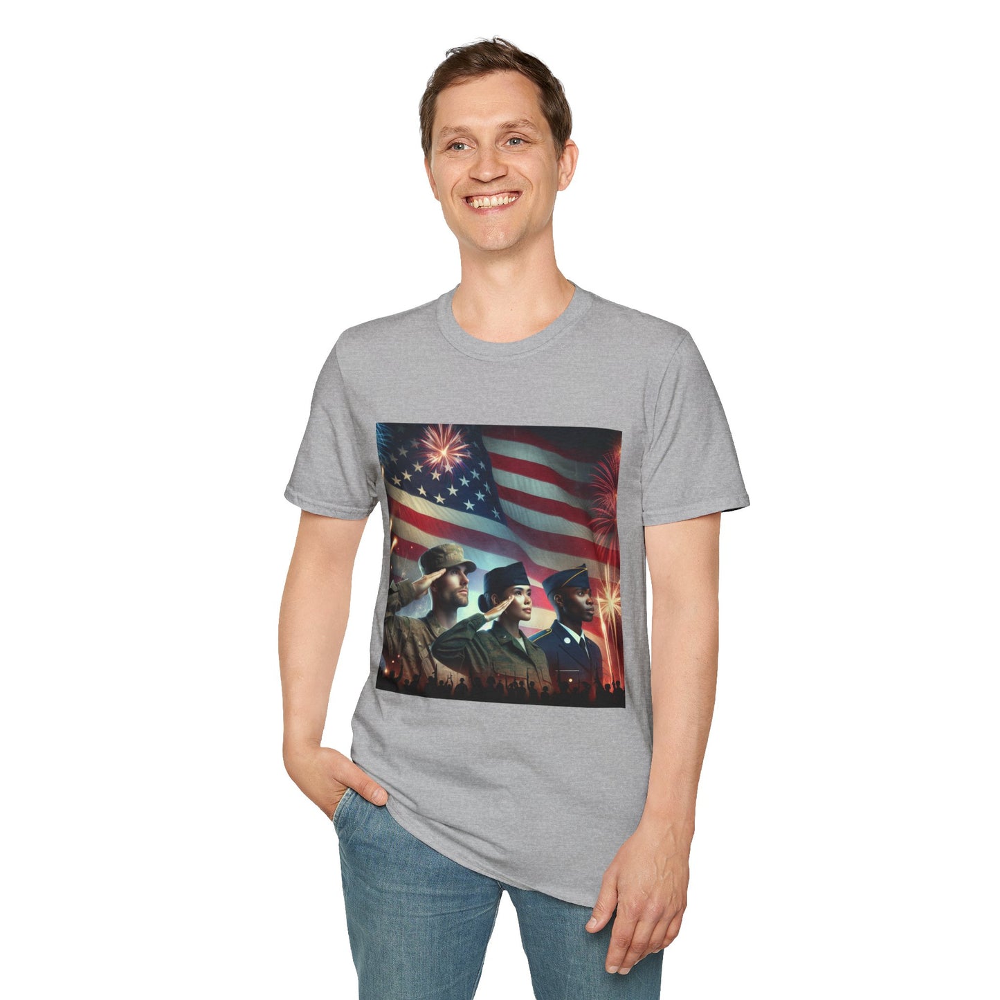 Solders Salute To America Softstyle T-Shirt