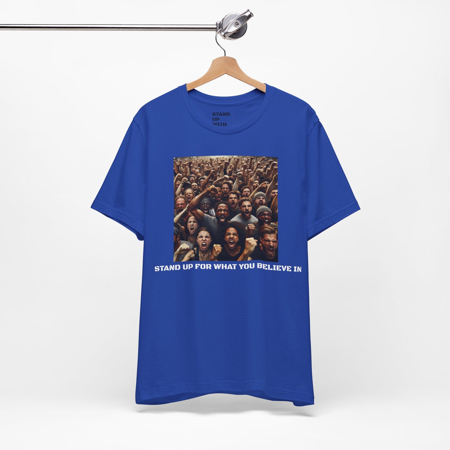 A Crowd Standing Up For What They Believe In Short Sleeve Tee