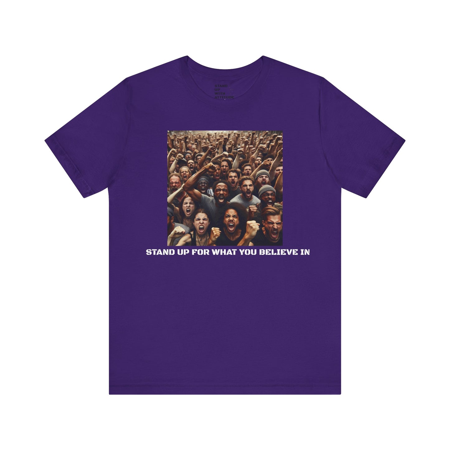 A Crowd Standing Up For What They Believe In Short Sleeve Tee