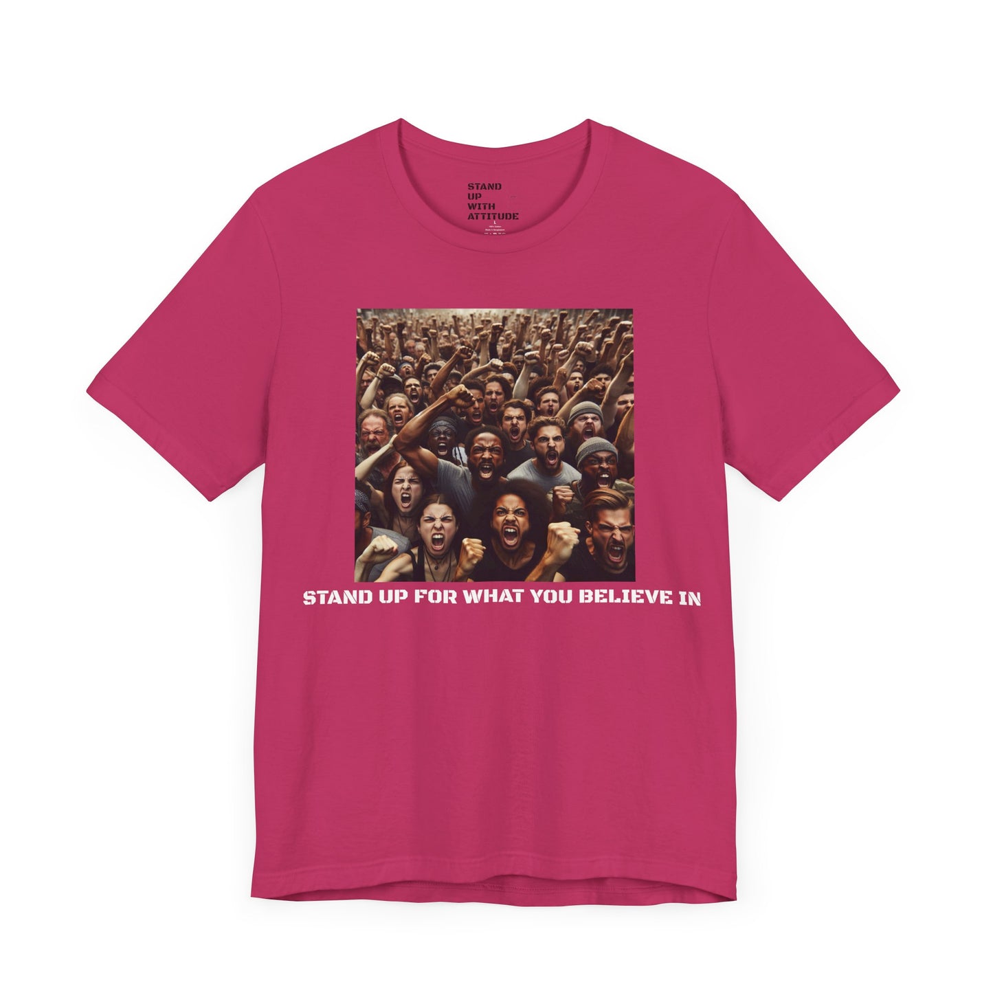 A Crowd Standing Up For What They Believe In Short Sleeve Tee