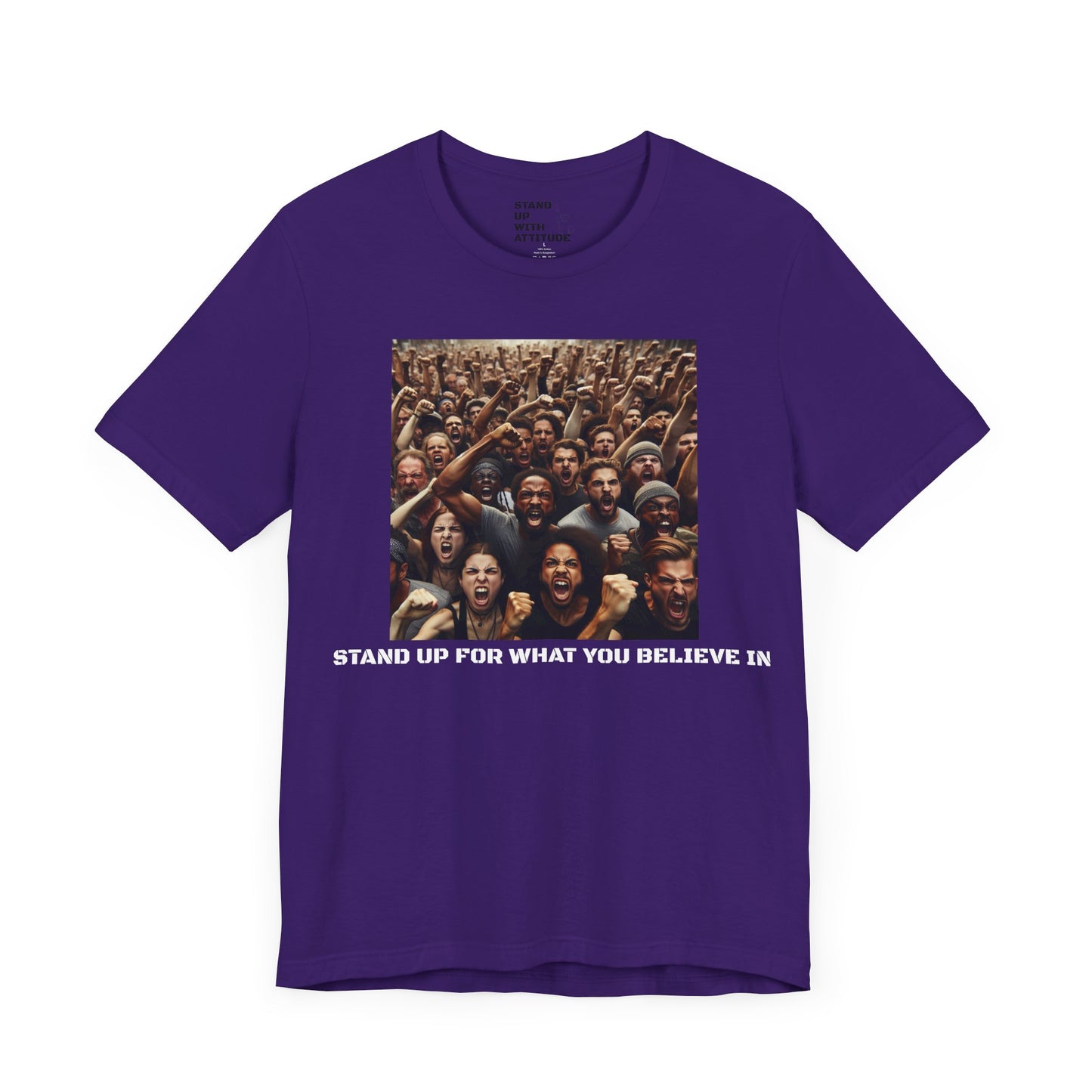 A Crowd Standing Up For What They Believe In Short Sleeve Tee