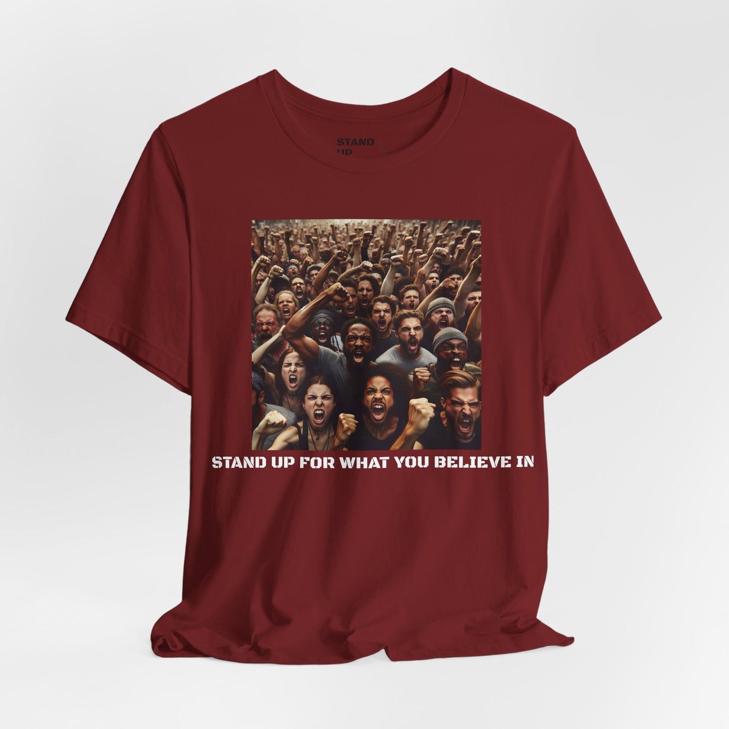 A Crowd Standing Up For What They Believe In Short Sleeve Tee