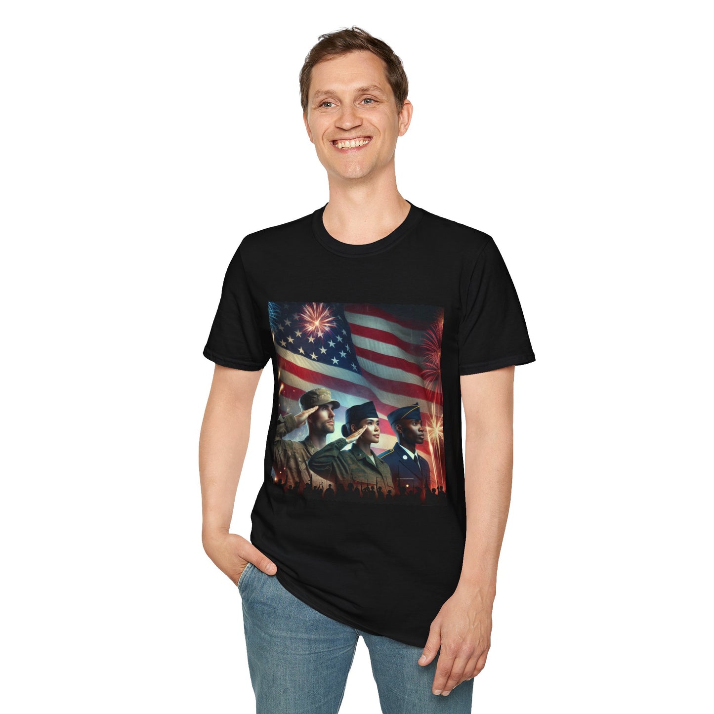 Solders Salute To America Softstyle T-Shirt