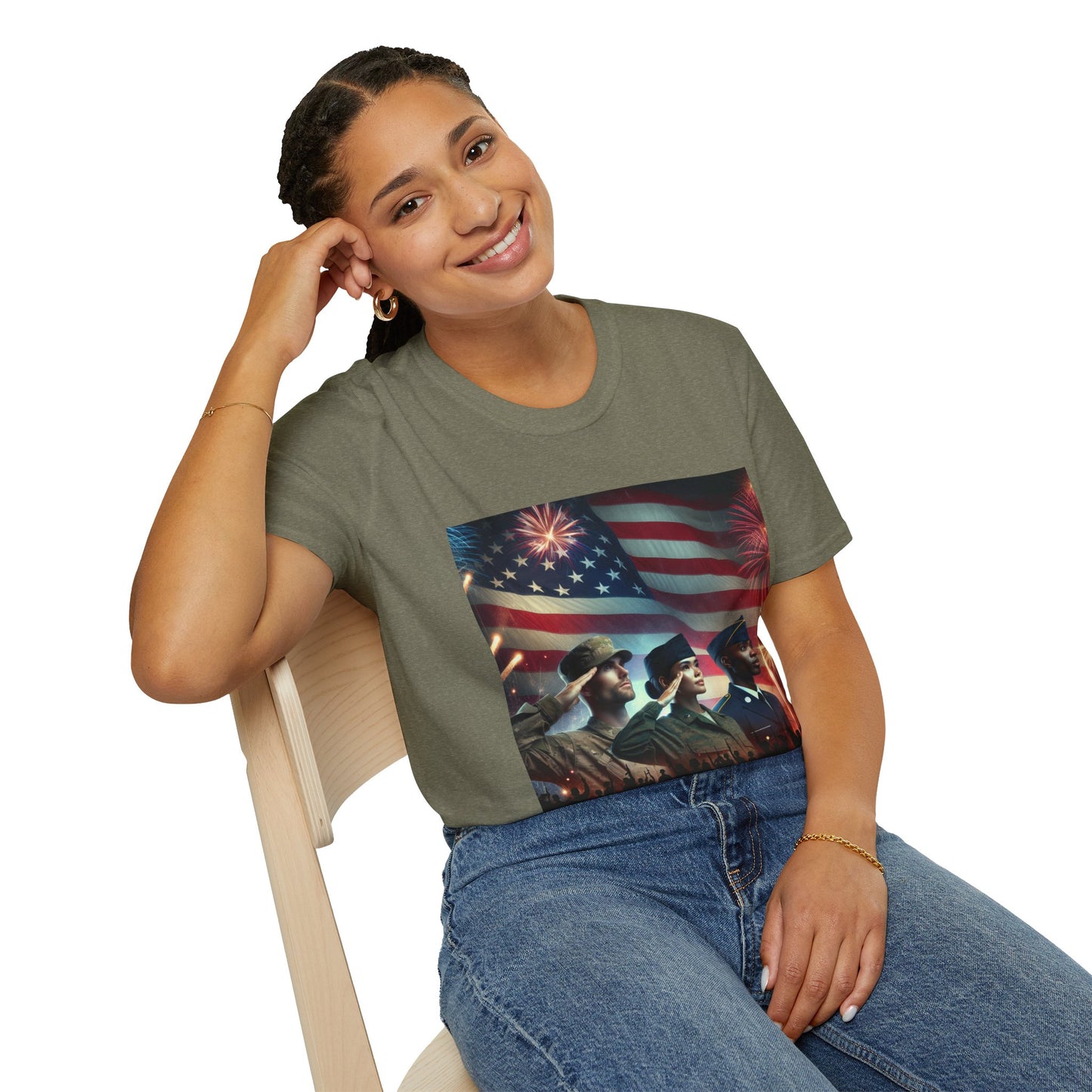 Solders Salute To America Softstyle T-Shirt