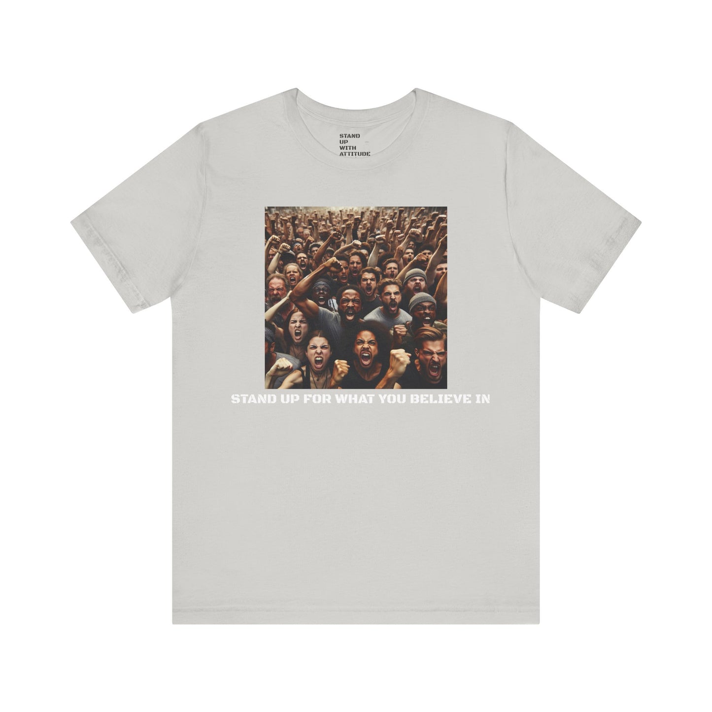 A Crowd Standing Up For What They Believe In Short Sleeve Tee