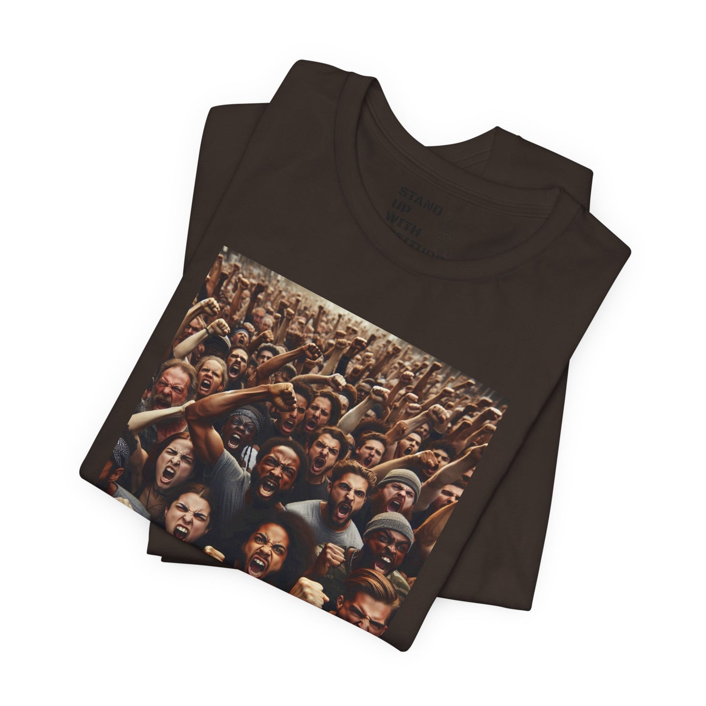 A Crowd Standing Up For What They Believe In Short Sleeve Tee