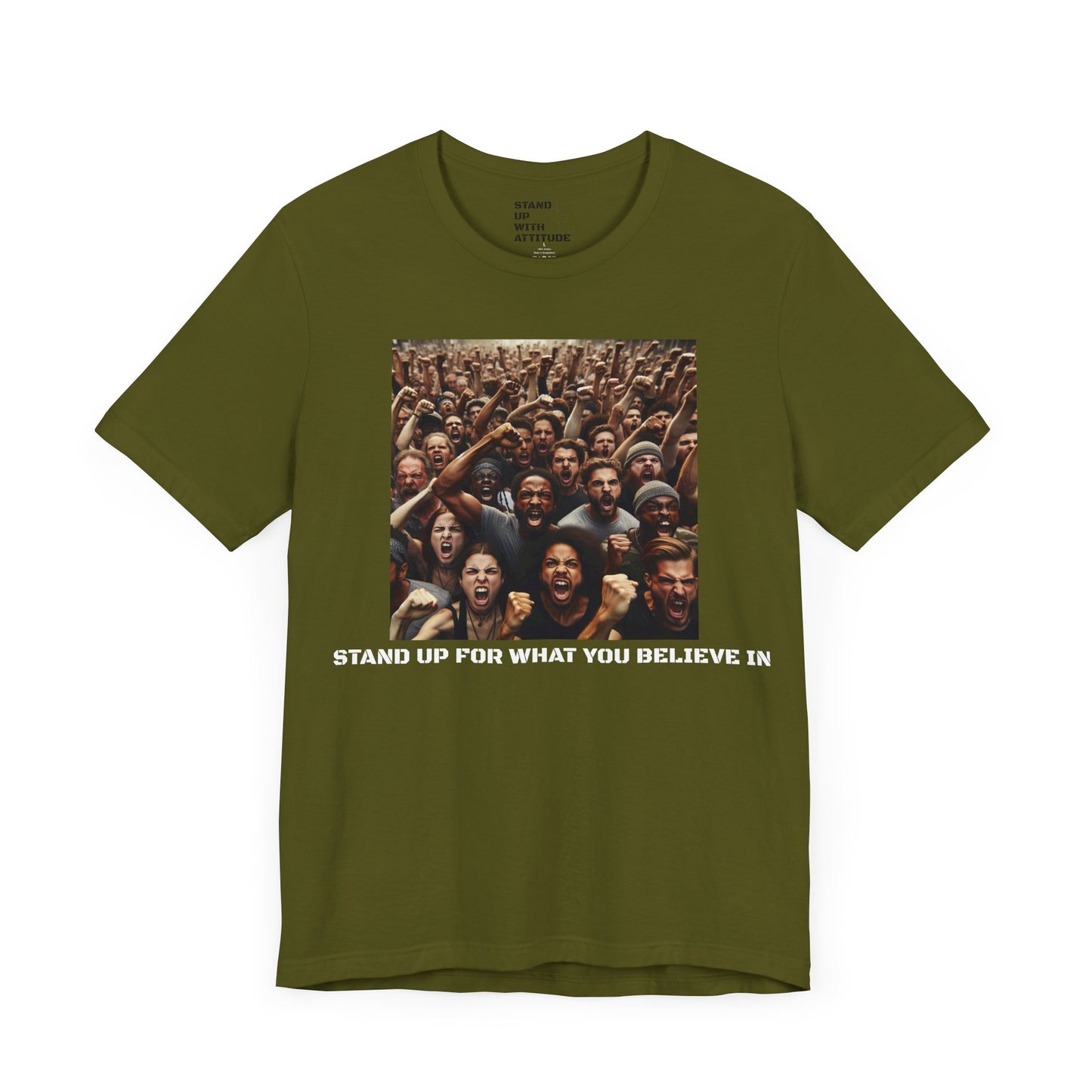 A Crowd Standing Up For What They Believe In Short Sleeve Tee