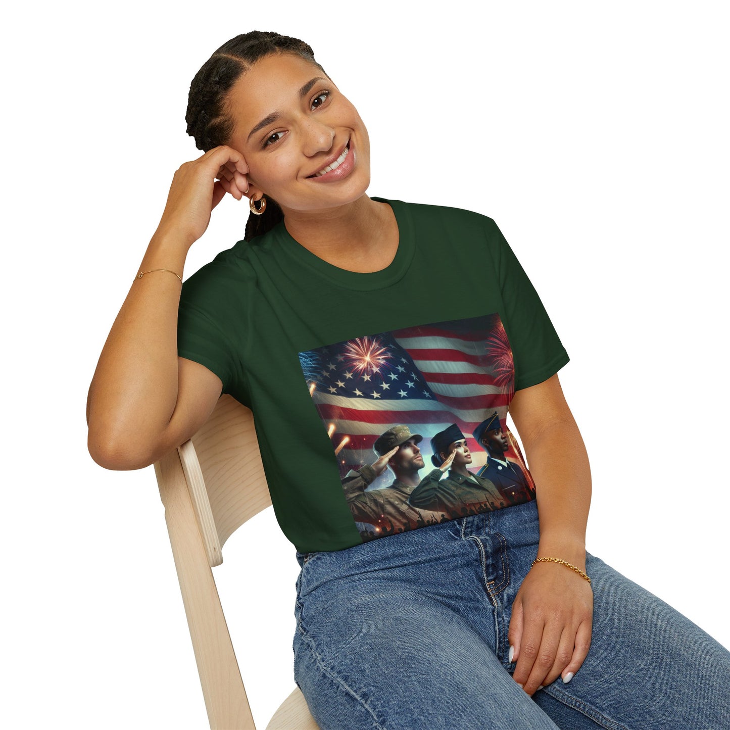 Solders Salute To America Softstyle T-Shirt