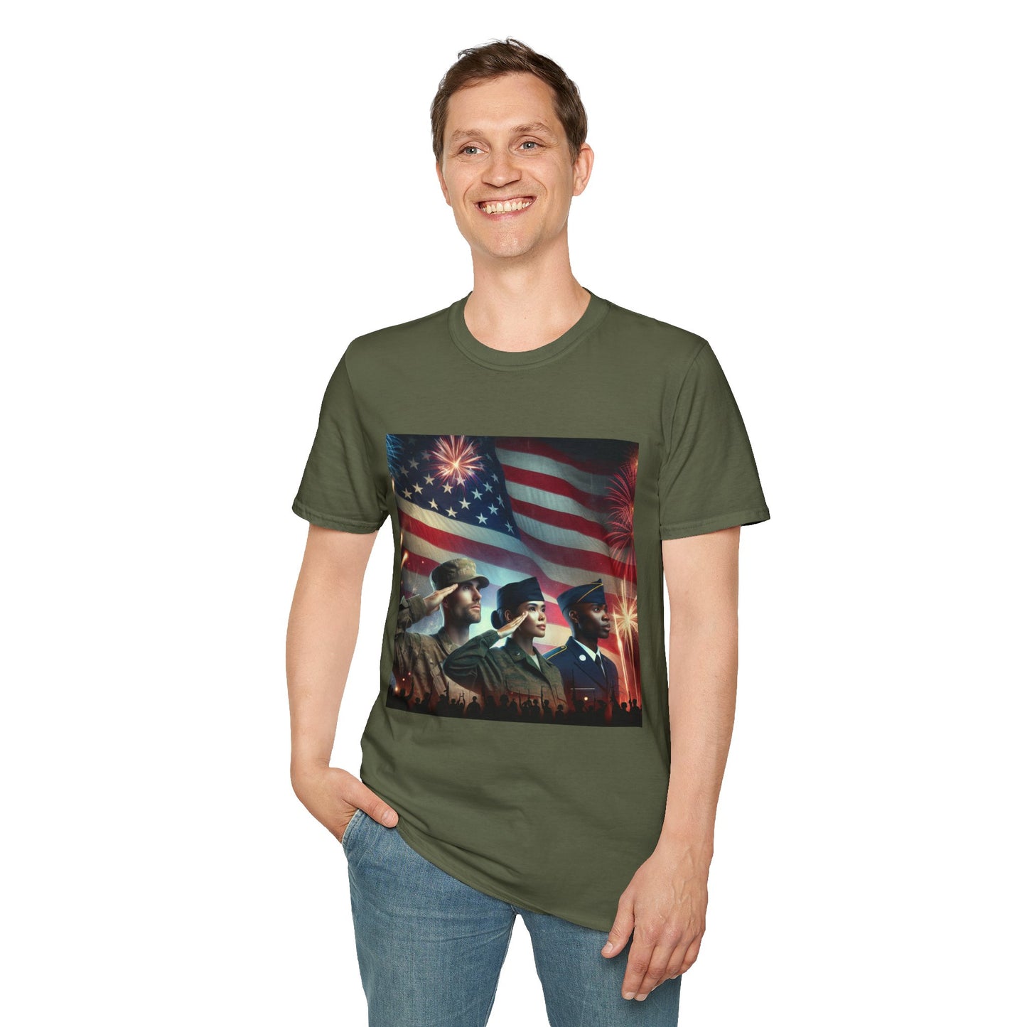 Solders Salute To America Softstyle T-Shirt