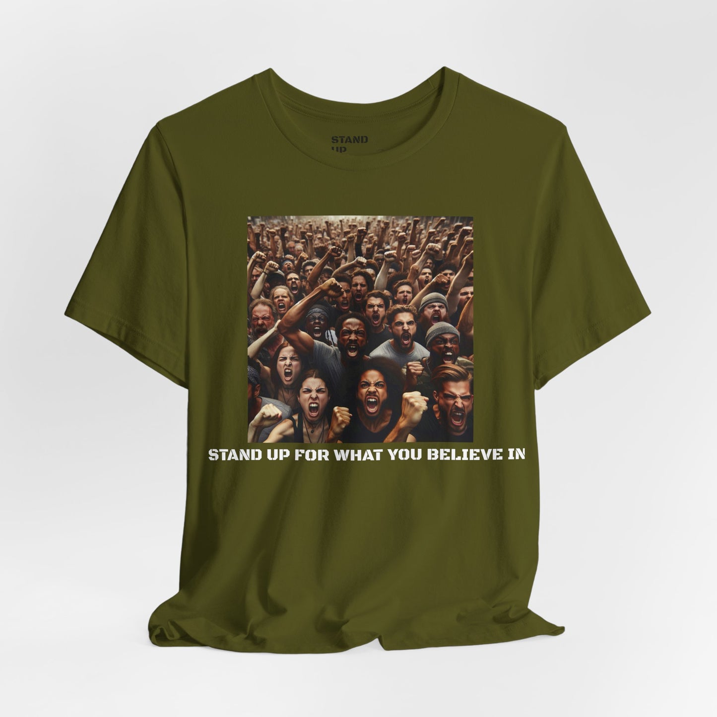 A Crowd Standing Up For What They Believe In Short Sleeve Tee