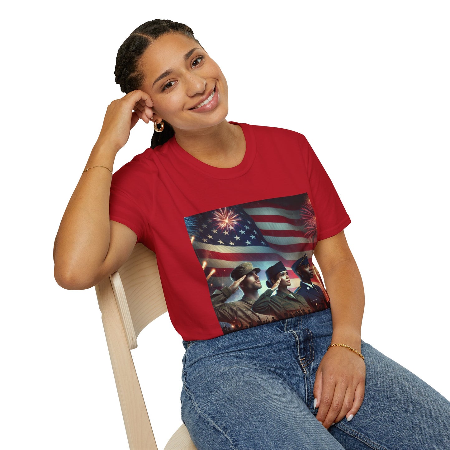 Solders Salute To America Softstyle T-Shirt