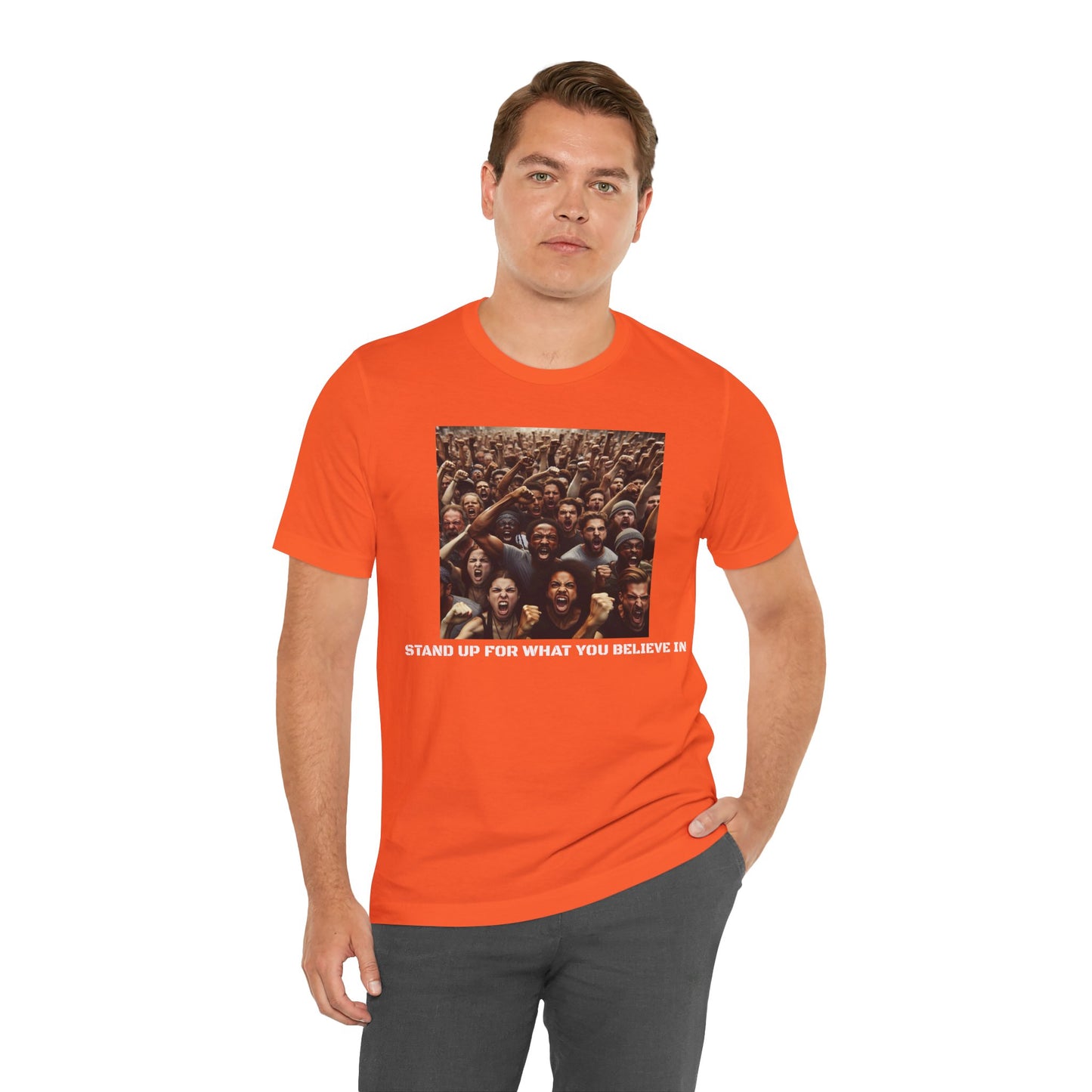 A Crowd Standing Up For What They Believe In Short Sleeve Tee