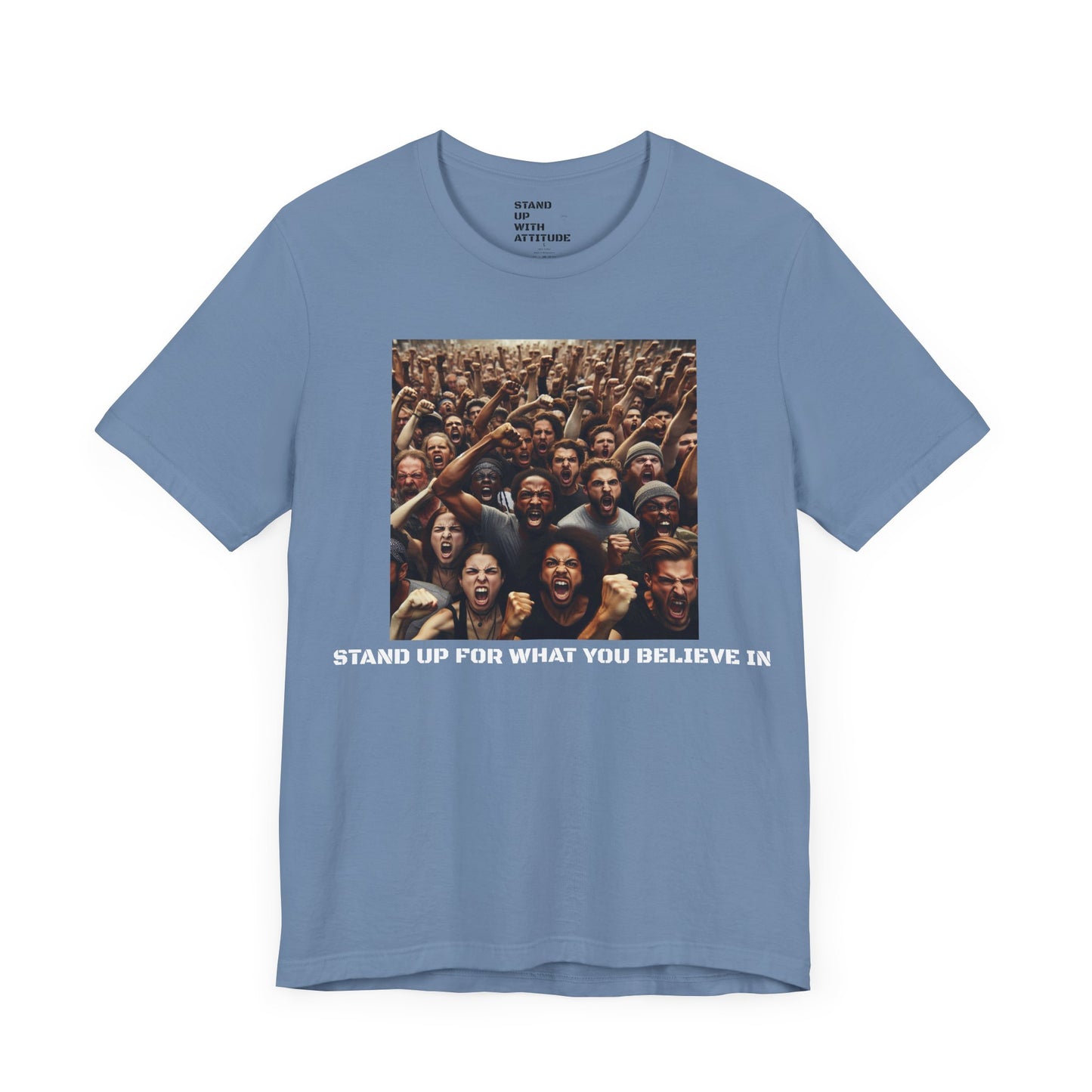 A Crowd Standing Up For What They Believe In Short Sleeve Tee