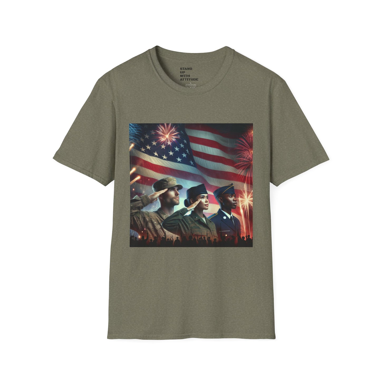 Solders Salute To America Softstyle T-Shirt