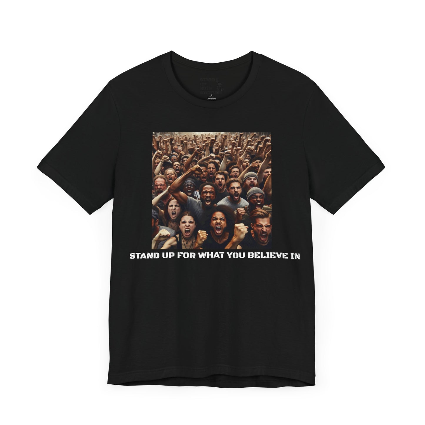 A Crowd Standing Up For What They Believe In Short Sleeve Tee