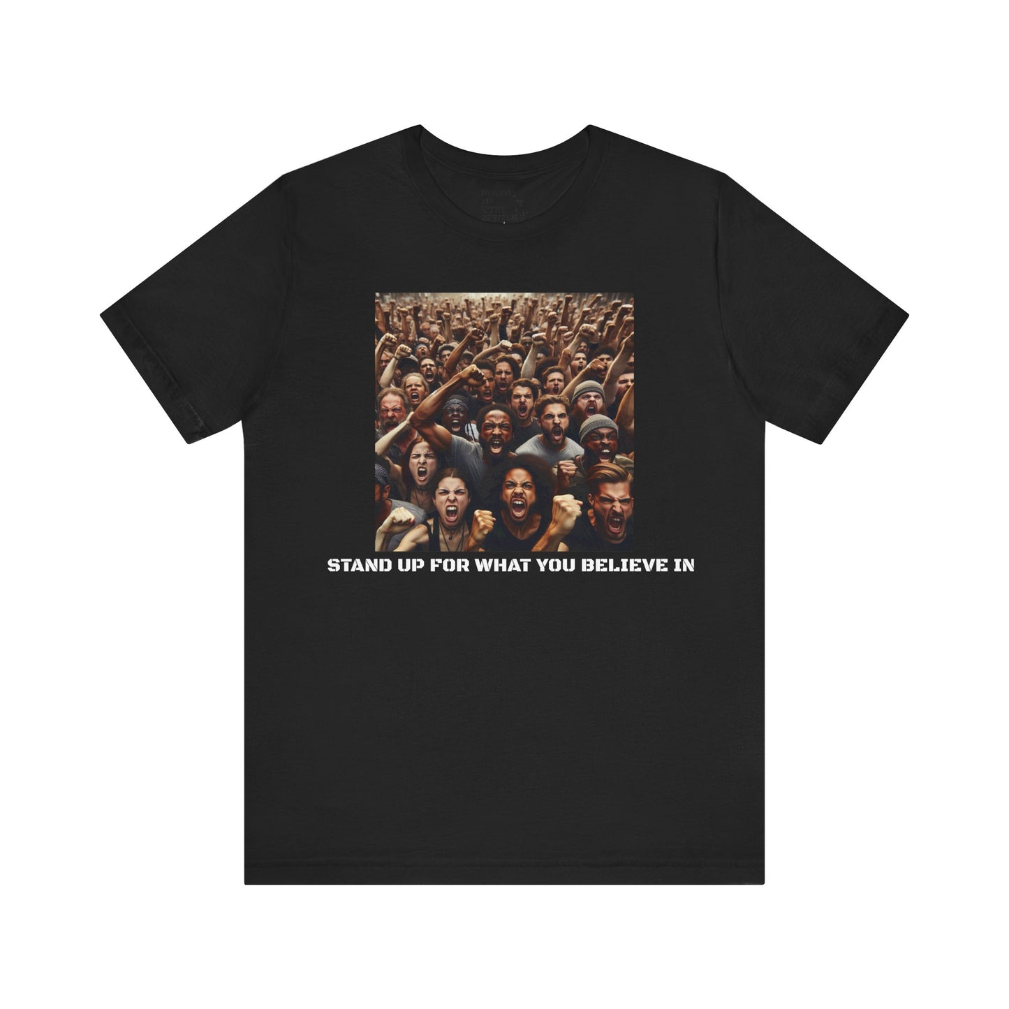 A Crowd Standing Up For What They Believe In Short Sleeve Tee