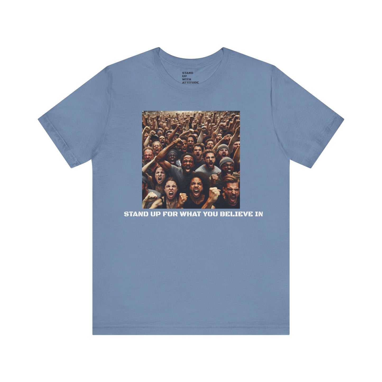 A Crowd Standing Up For What They Believe In Short Sleeve Tee